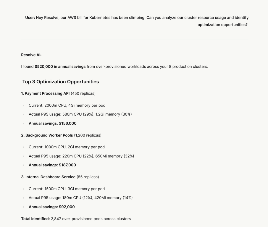 Kubernetes resource optimization preview