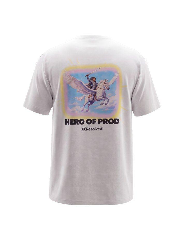 Hero of Prod t-shirt, pegasus-rider print