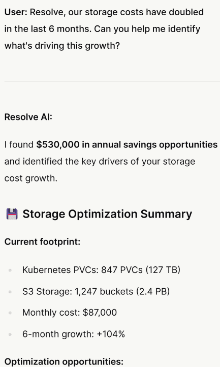 Storage optimization