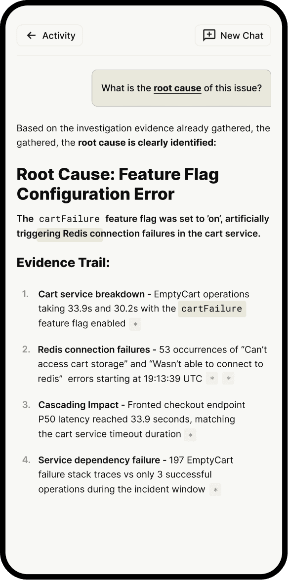 Gets you to root cause