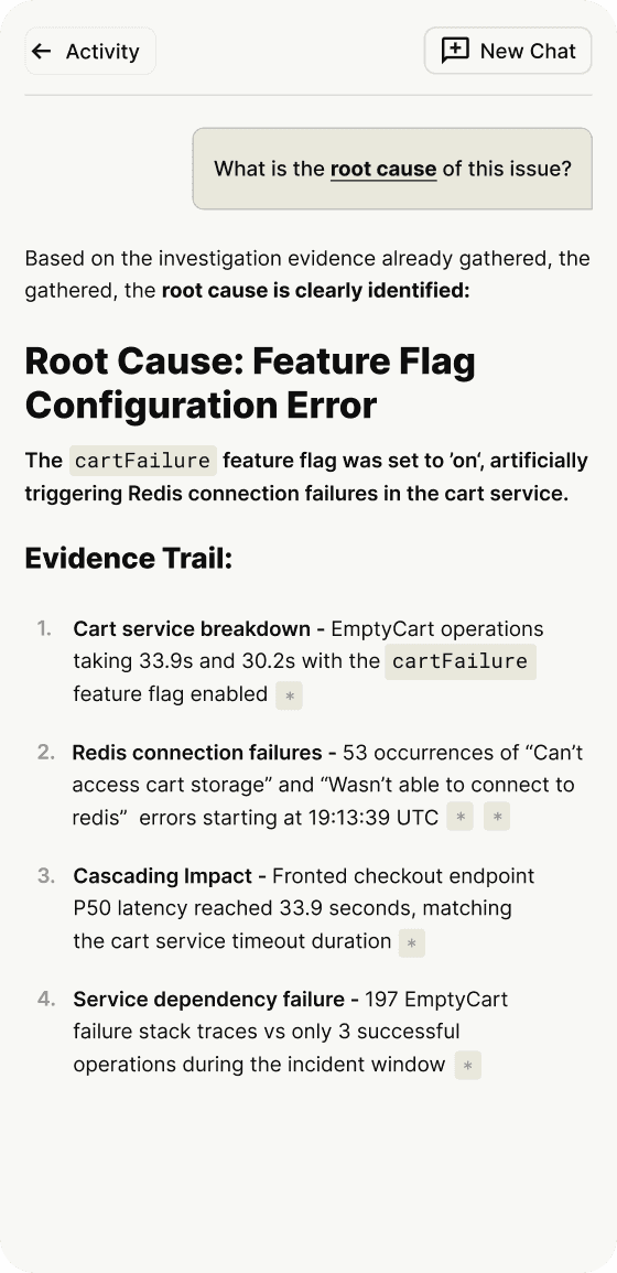 Gets you to root cause